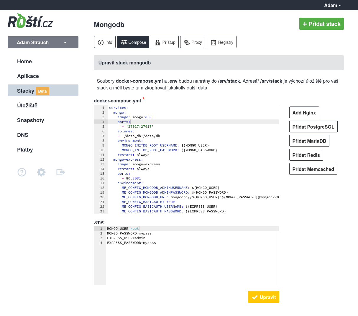 MongoDB compose